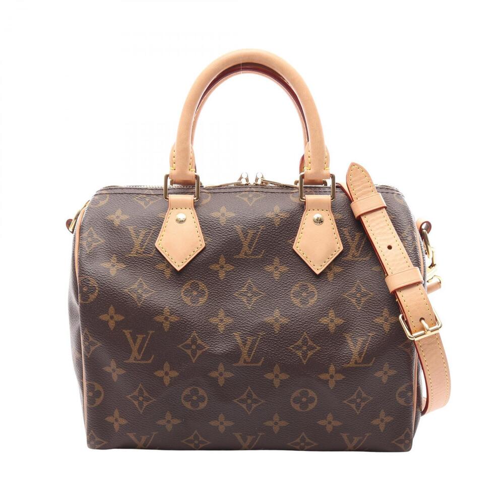 Louis Vuitton Speedy Bandouliere Monogram Handbag Canvas Leather Brown